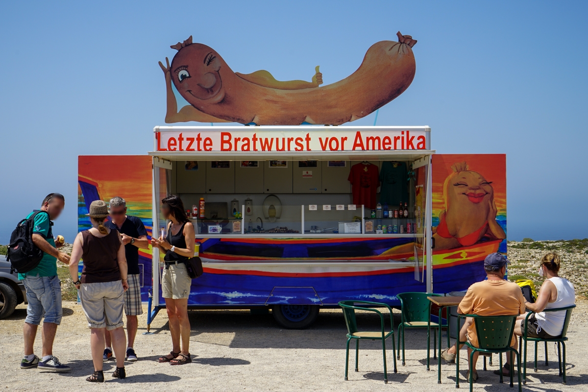 Letzte Bratwurst vor Amerika