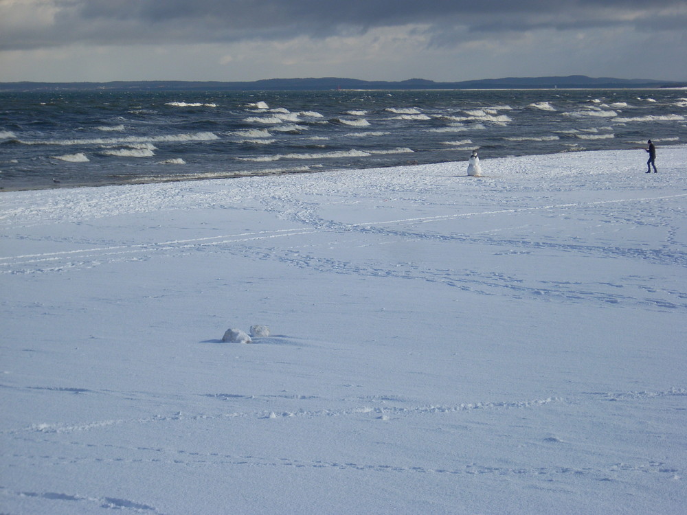 Letzte Eindrücke vom Winter an dem Ostseestrand