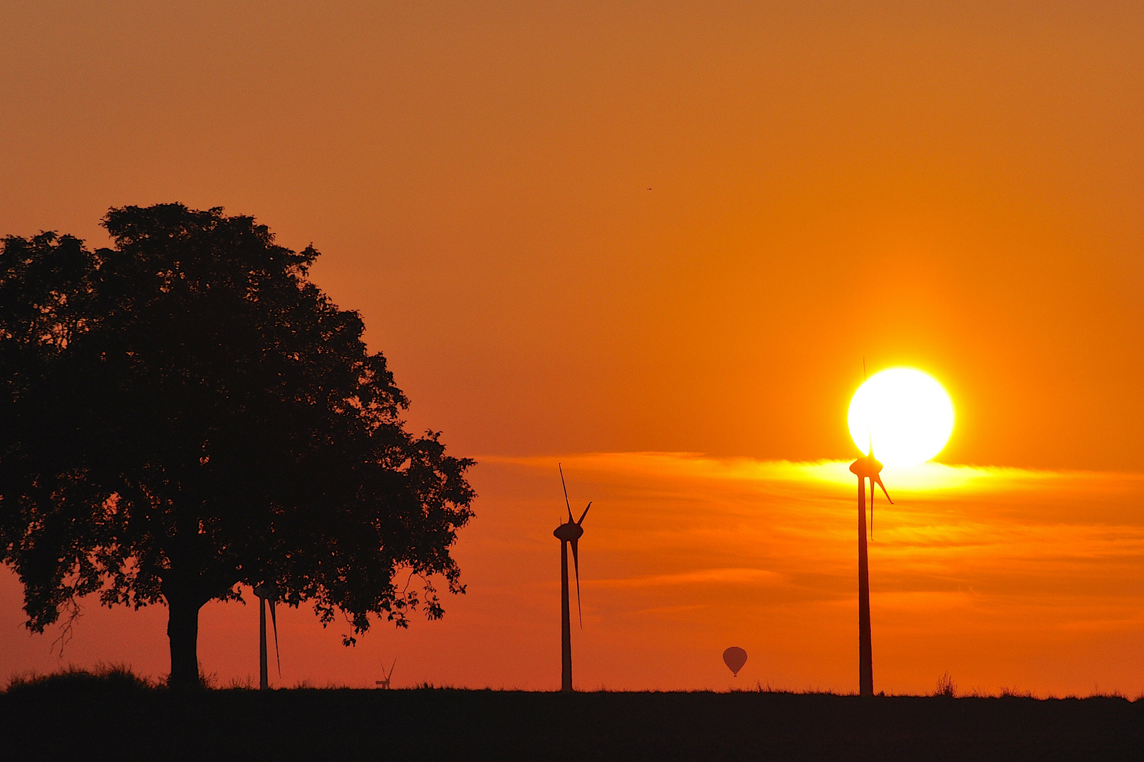 Letzte Fahrt während die Sonne sich verabschiedet