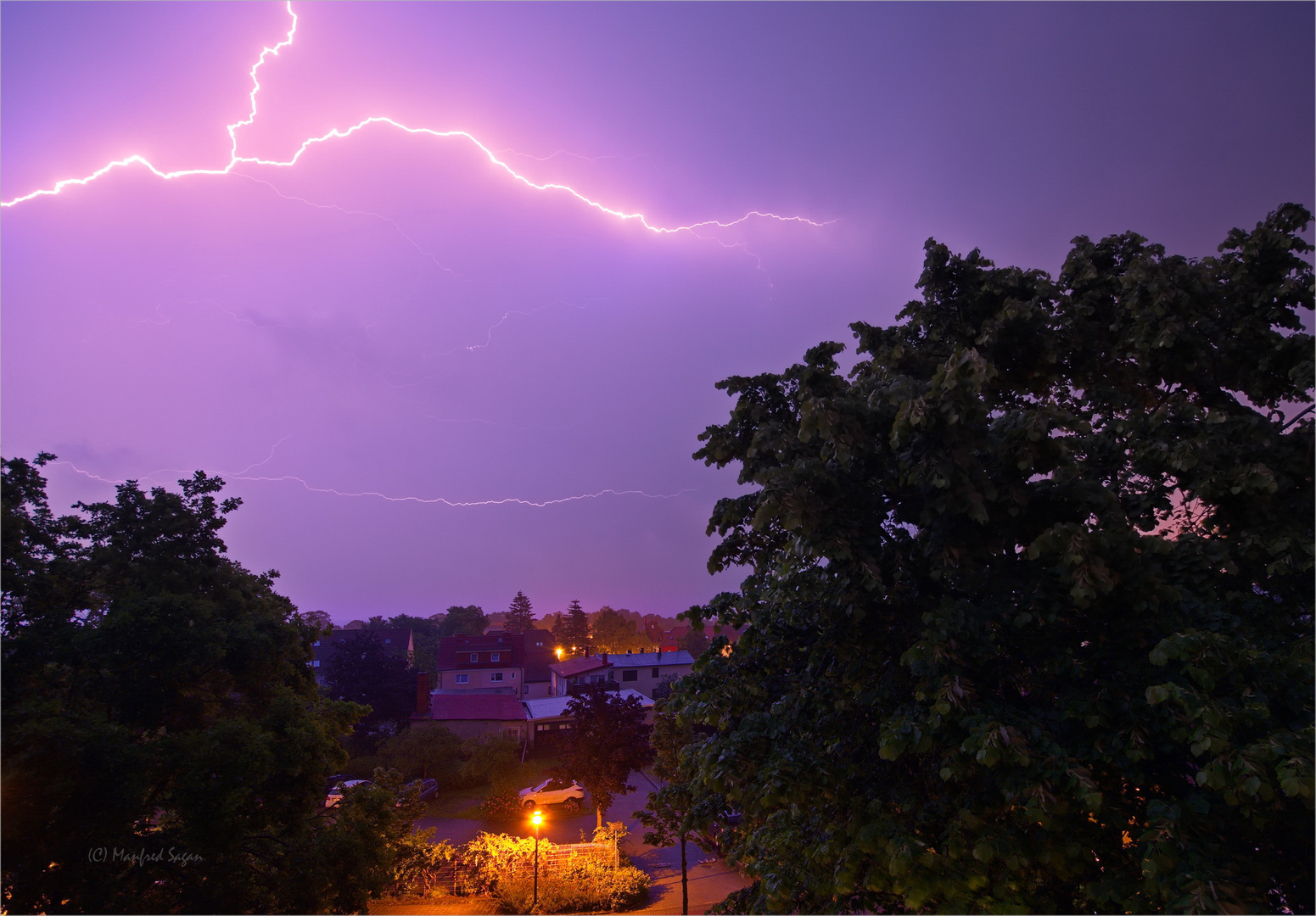 Letzte Nacht - Gewitter über Stralsund