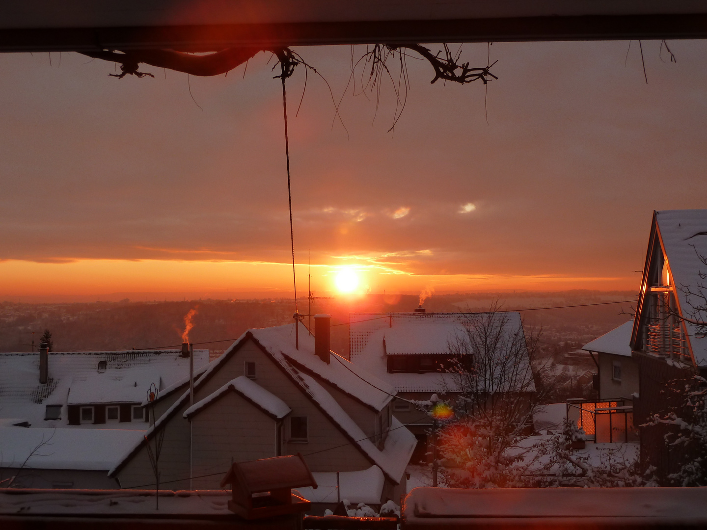 Letzte Sonnenstrahlen an einem Wintertag 26.12.2010