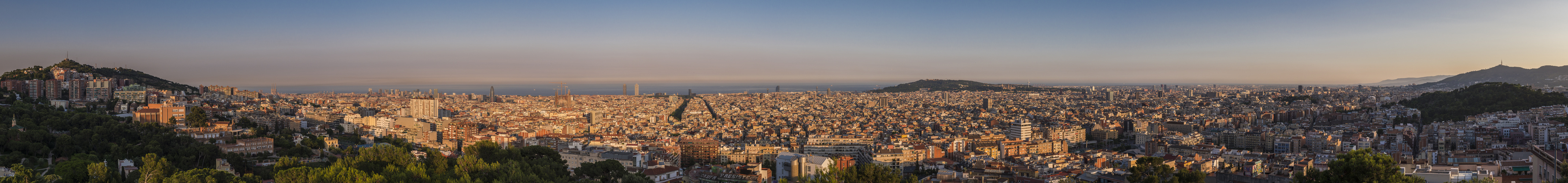 Letzte Sonnenstrahlen auf Barcelona (ca. 180°)