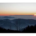 letzte Sonnenstrahlen im Schwarzwald beim Mummelsee...