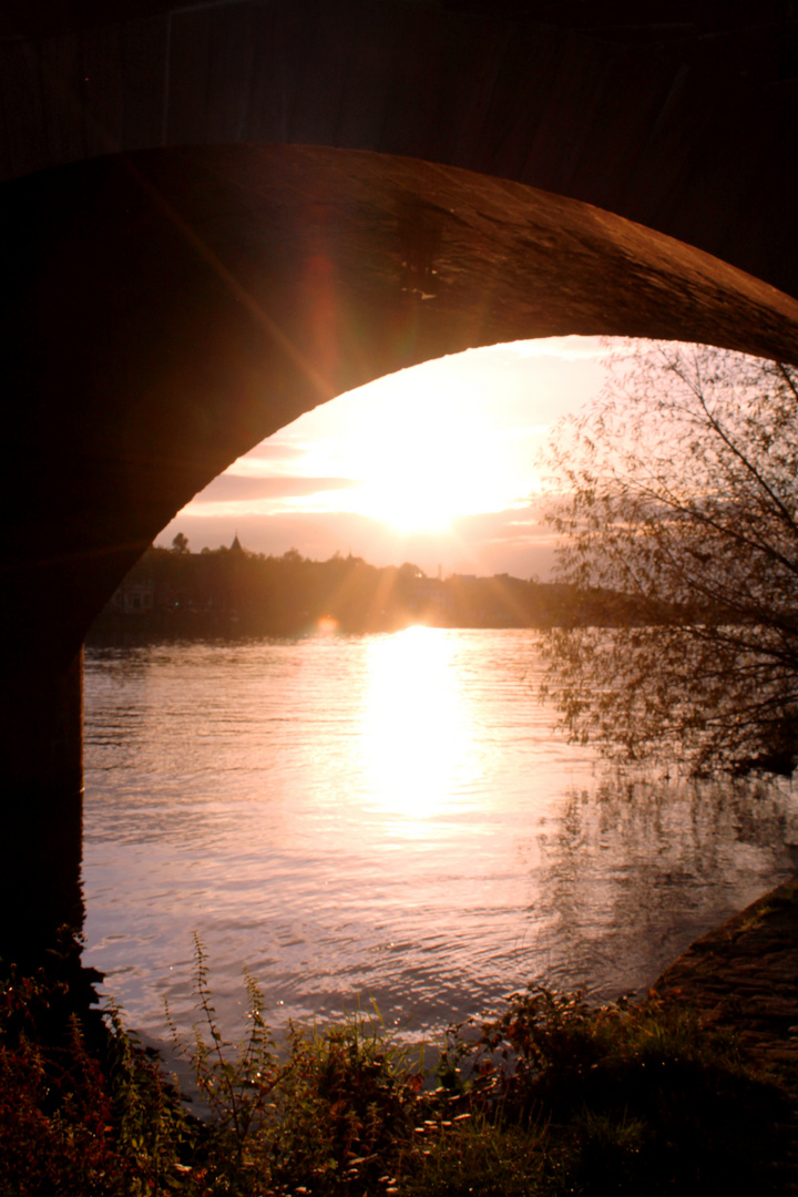 letzte Sonnenstrahlen in Heidelberg