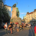 Letzte Sonnenstrahlen über Ljubljana