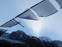 Letzte Sonnenststrahlen an der Annapurna Range