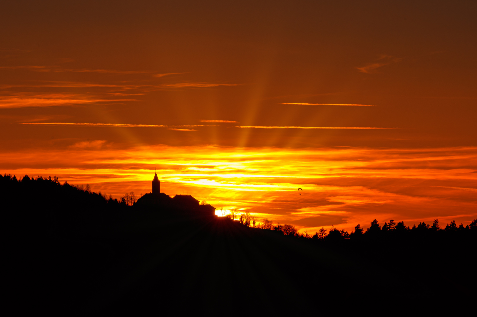 Letzte Strahlen an der Leuchtenburg