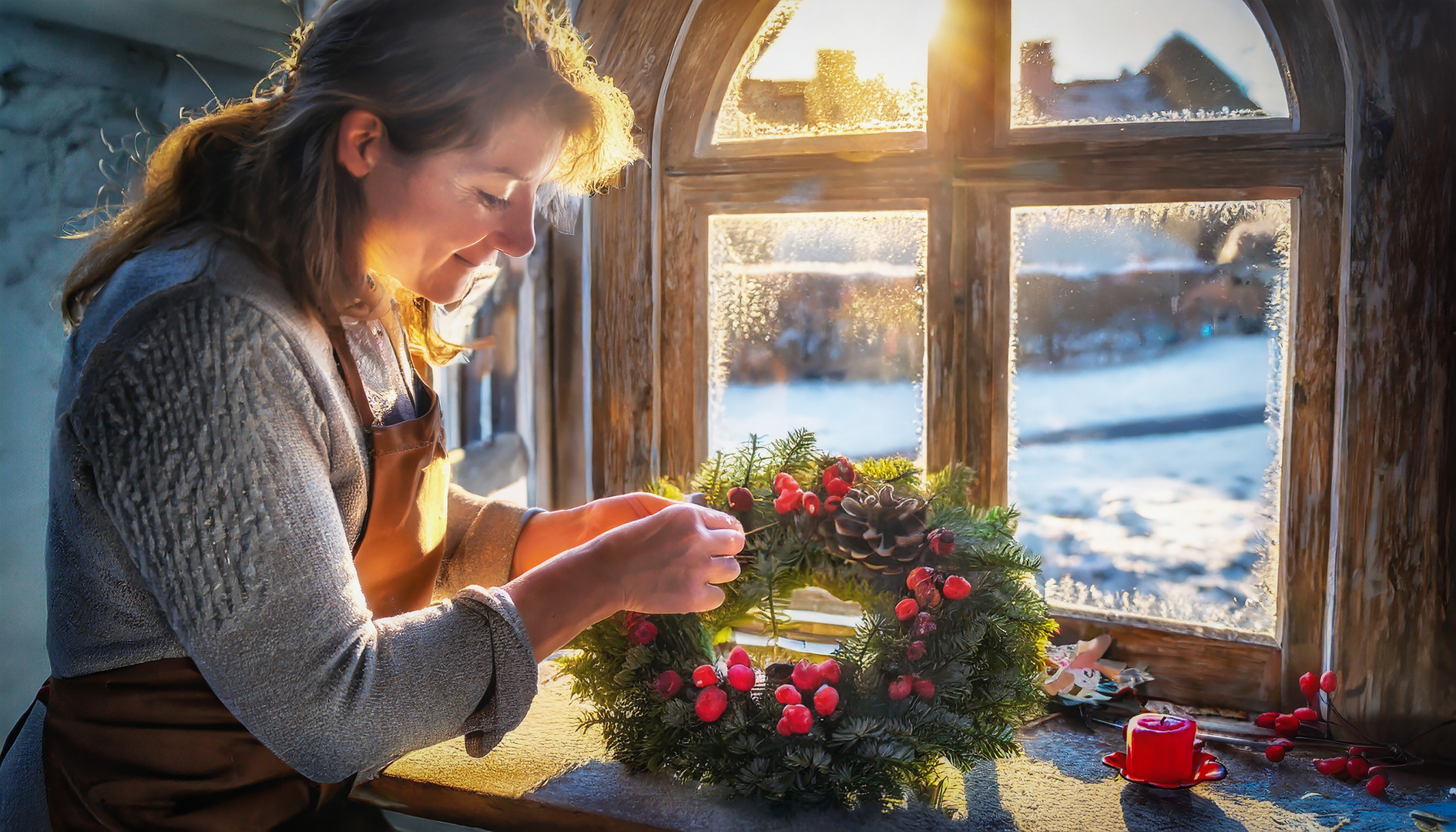 Letzte Vorbereitungen für eine gemütliche Adventszeit - KI