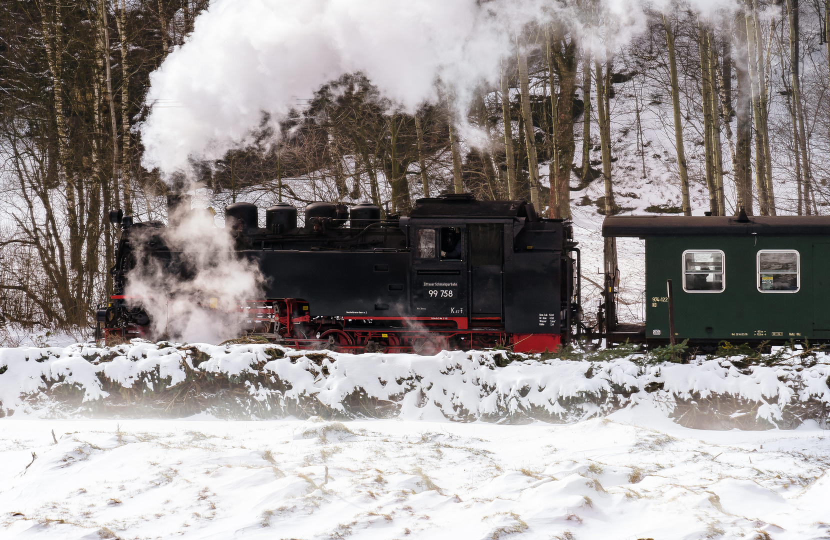 Letzte Winterausfahrt der Zittauer Schmalspurbahn