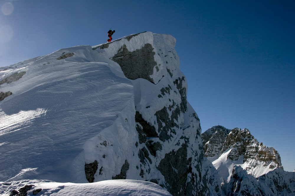 Letzten Höhenmeter vom Schidepot zum Festkogel Gipfel