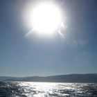 letzten Sonnenstrahlen auf hoher See