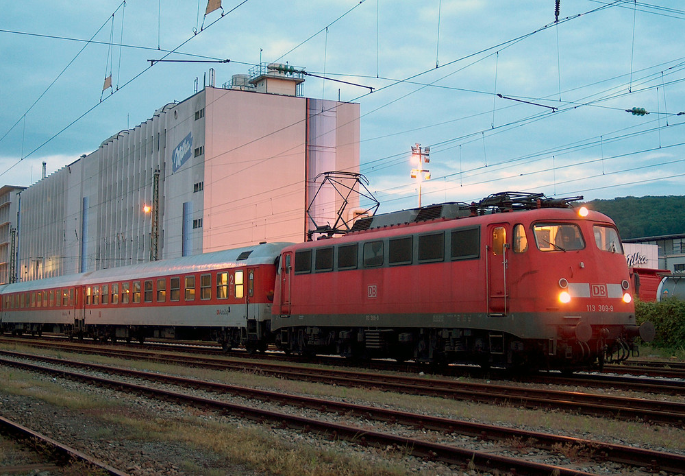 Letzter Besuch der 113 309 in Lörrach