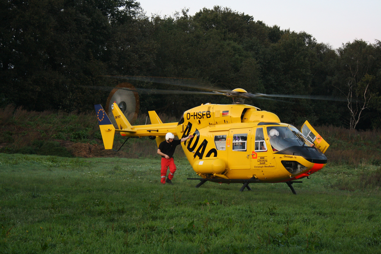 letzter check out des Christoph Westfalen vor dem abflug