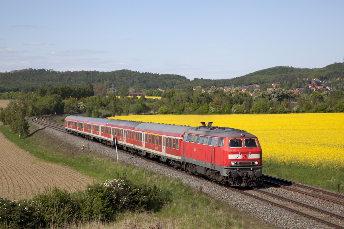 letzter Frühling der Br. 218 im Harzer Vorland