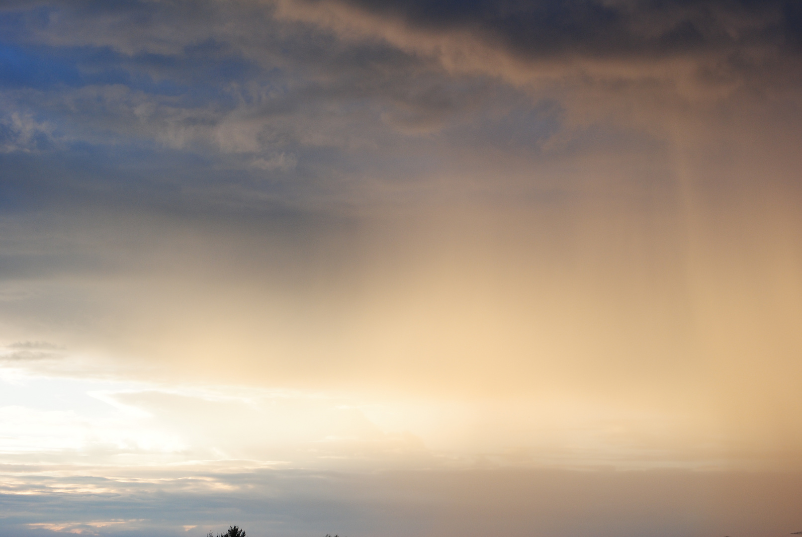 letzter Schauer in der Abendsonne