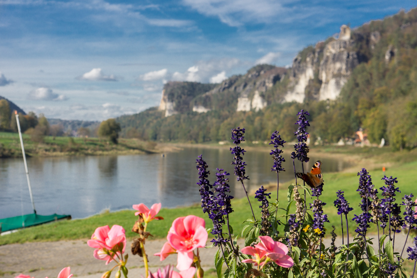  Letzter Sommertag 2019 an der Elbe bei Rathen