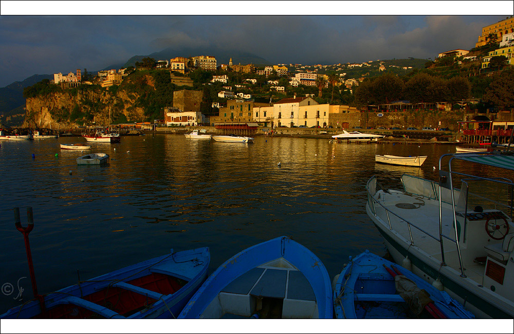 letzter Sonne in Marina di Equa