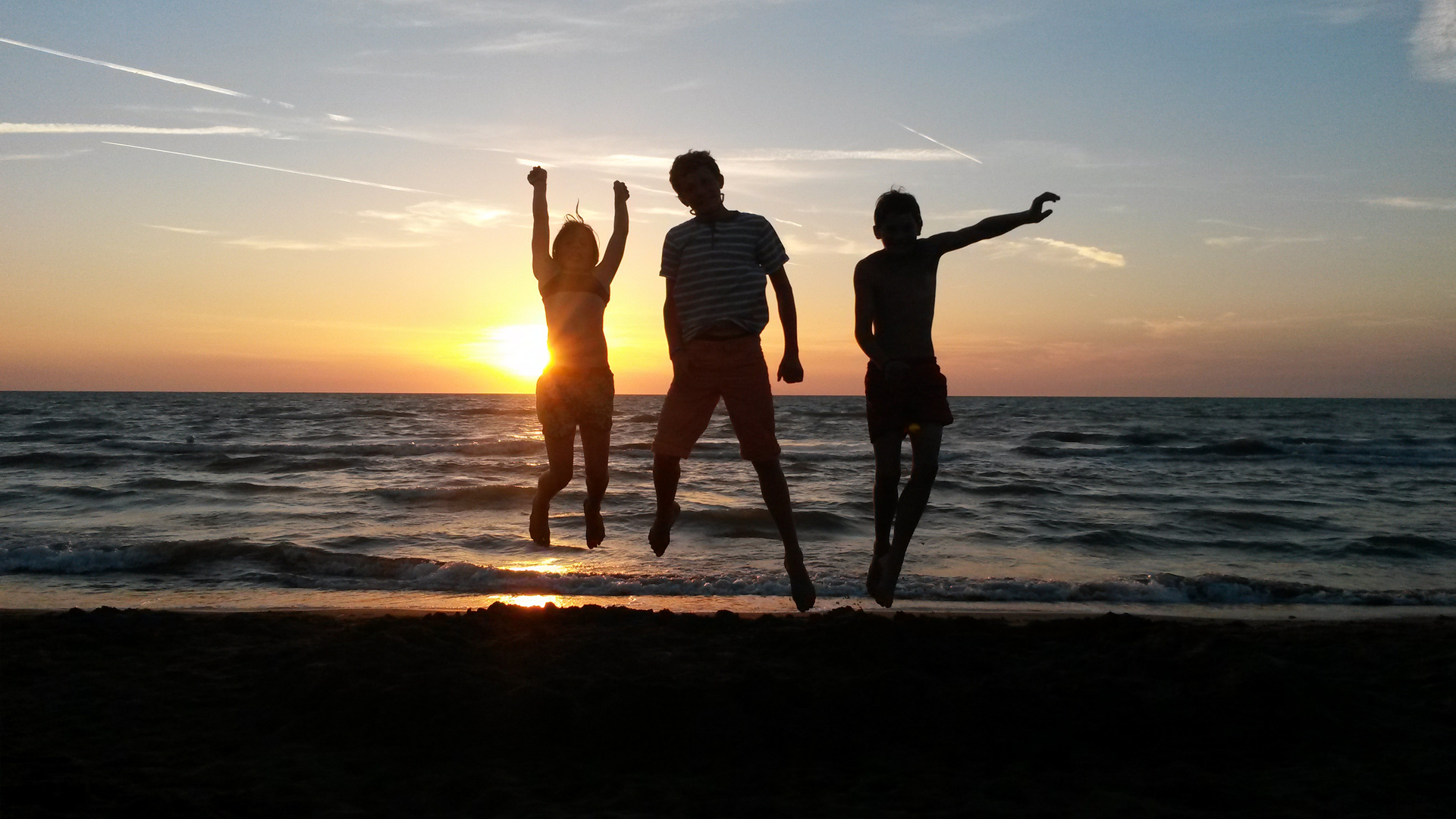 Letzter Sonnenuntergang am Meer - Urlaub in Italien 2014