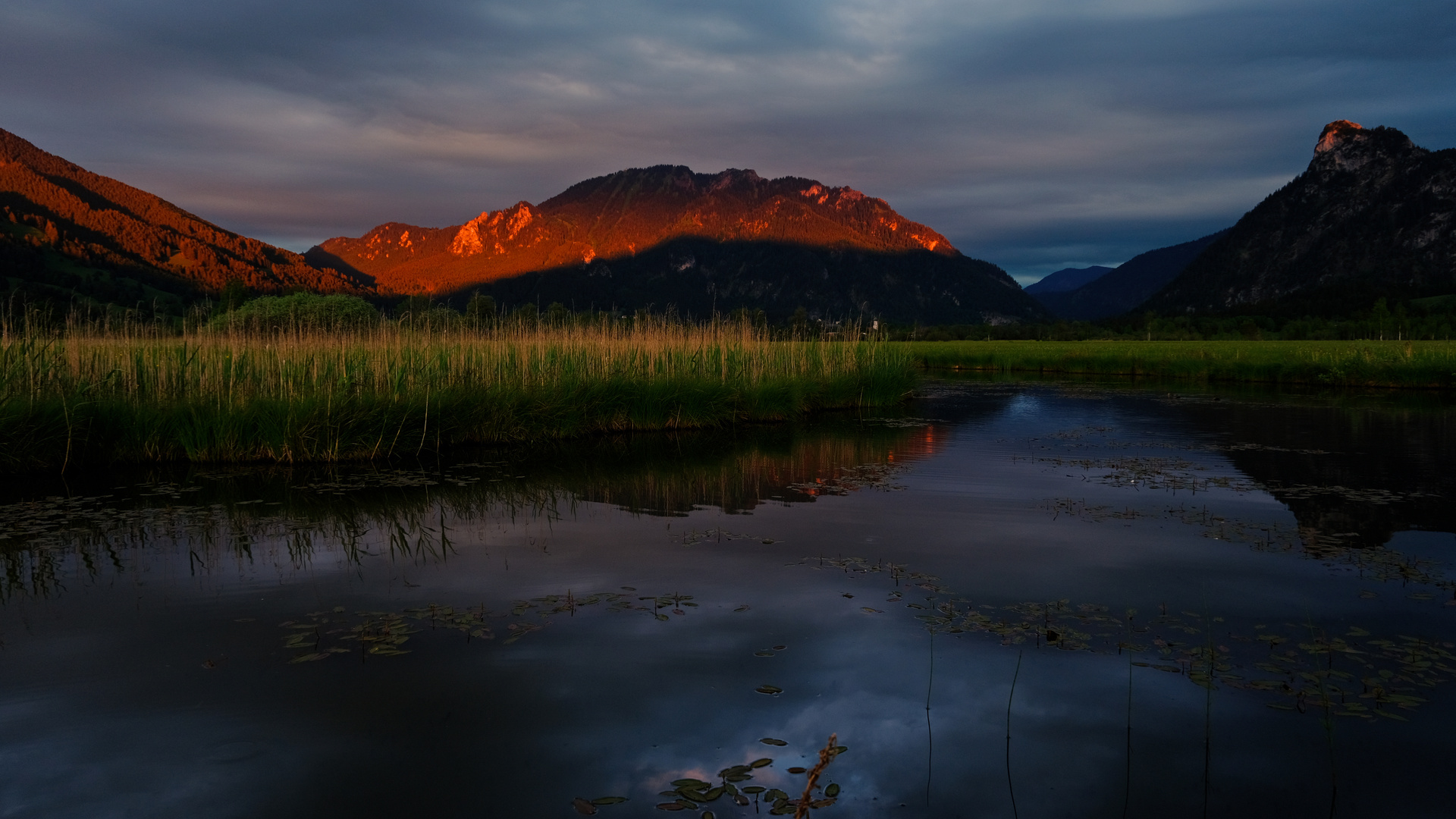 Letztes Abendlicht im Ammertal