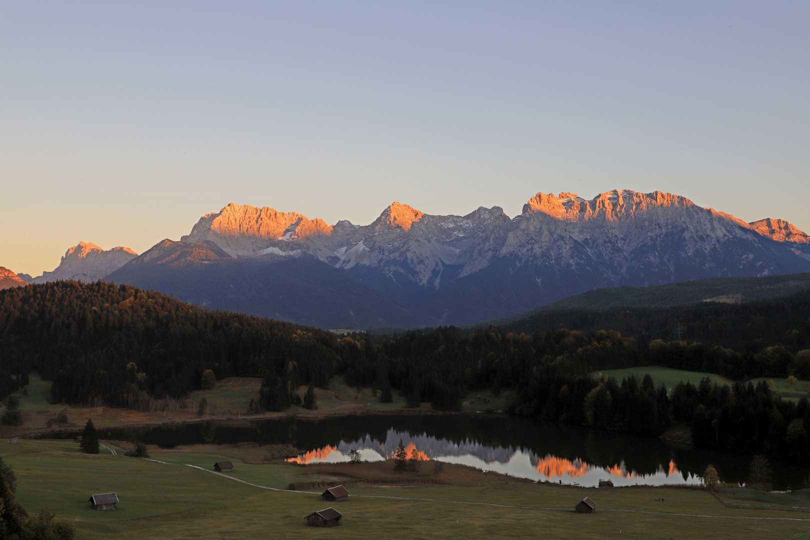 Letztes Abendlicht im Karwendel