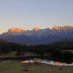 Letztes Abendlicht im Karwendel