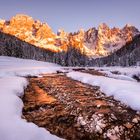 Letztes Glühen in den Dolomiten