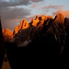 Letztes Licht am Haunold über Toblach im Hoch-Pustertal