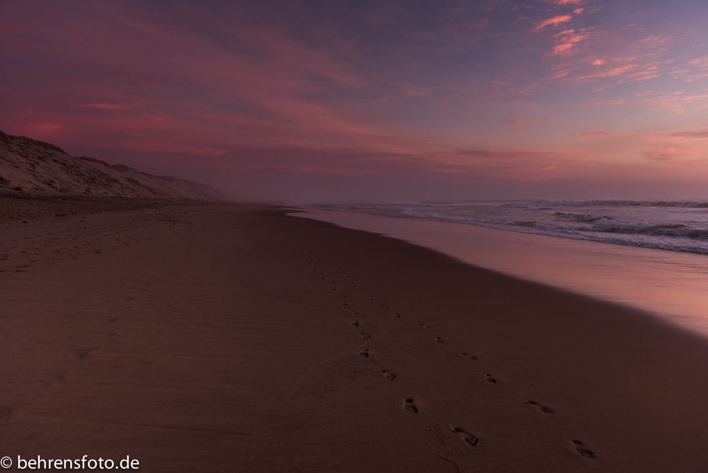 letztes Licht am Strand