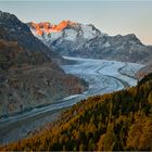 Letztes Licht über dem Aletschgletscher