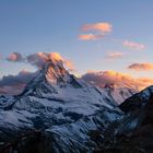 Letztes Sonnenlicht am Matterhorn