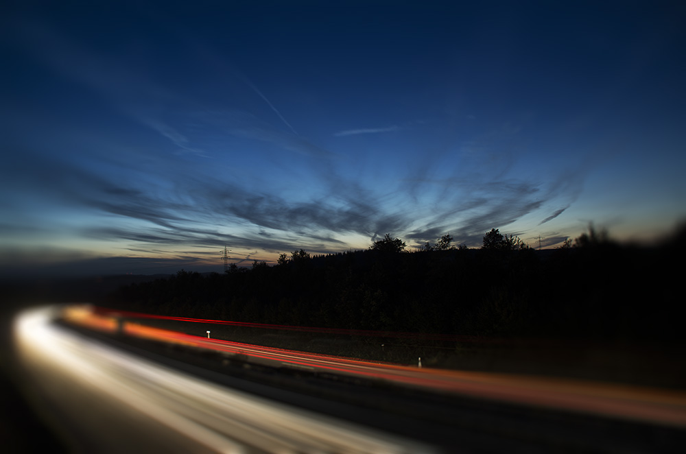 Leuchten der Autobahn