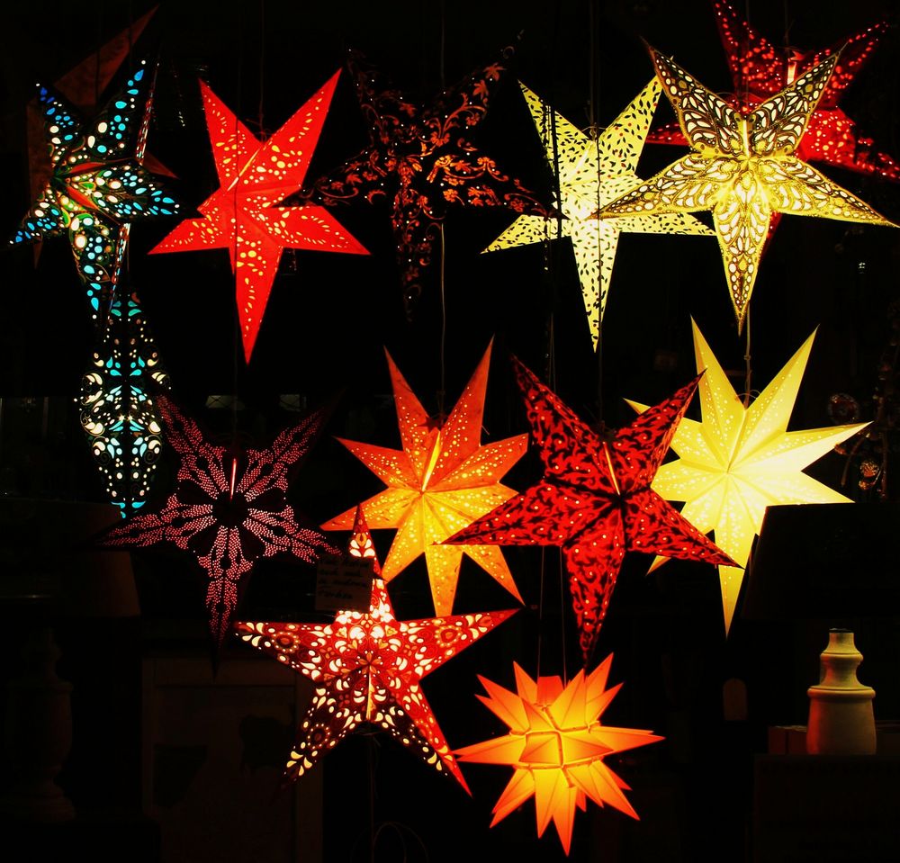 Leuchtende Sterne zur Adventszeit Foto &amp; Bild | kunstfotografie ...