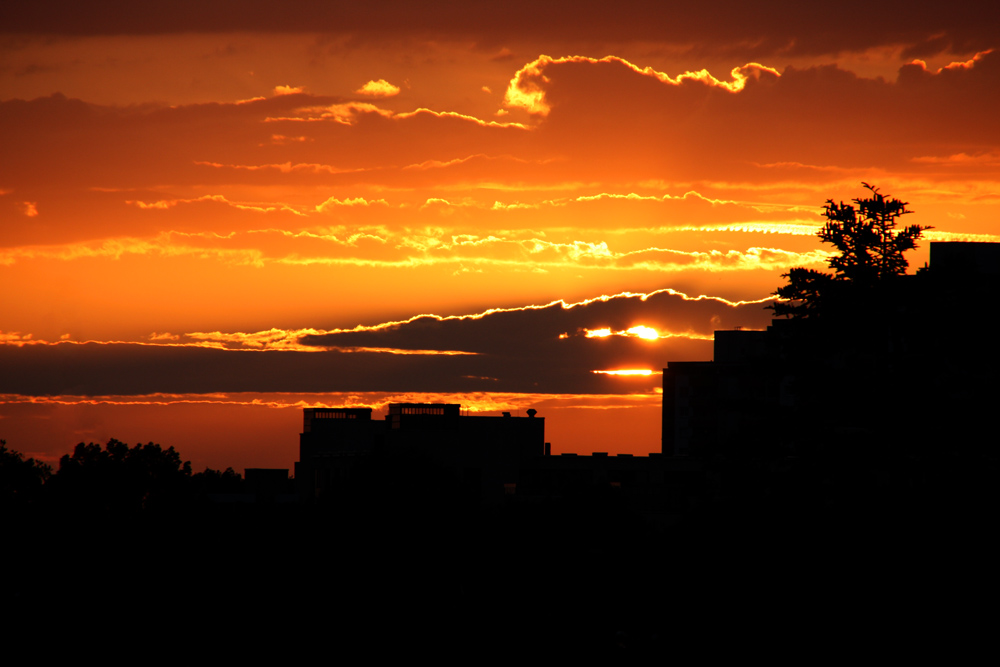 Leuchtende Wolken