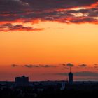 Leuchtende Wolken über Augsburg