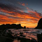 Leuchtende Wolken über dem Sugarloaf Rock