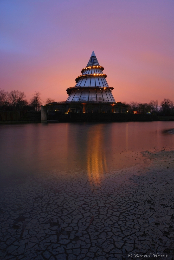 Leuchtender Abendhimmel