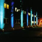 Leuchtender Eingangsbereich "Neue Bühne" Senftenberg