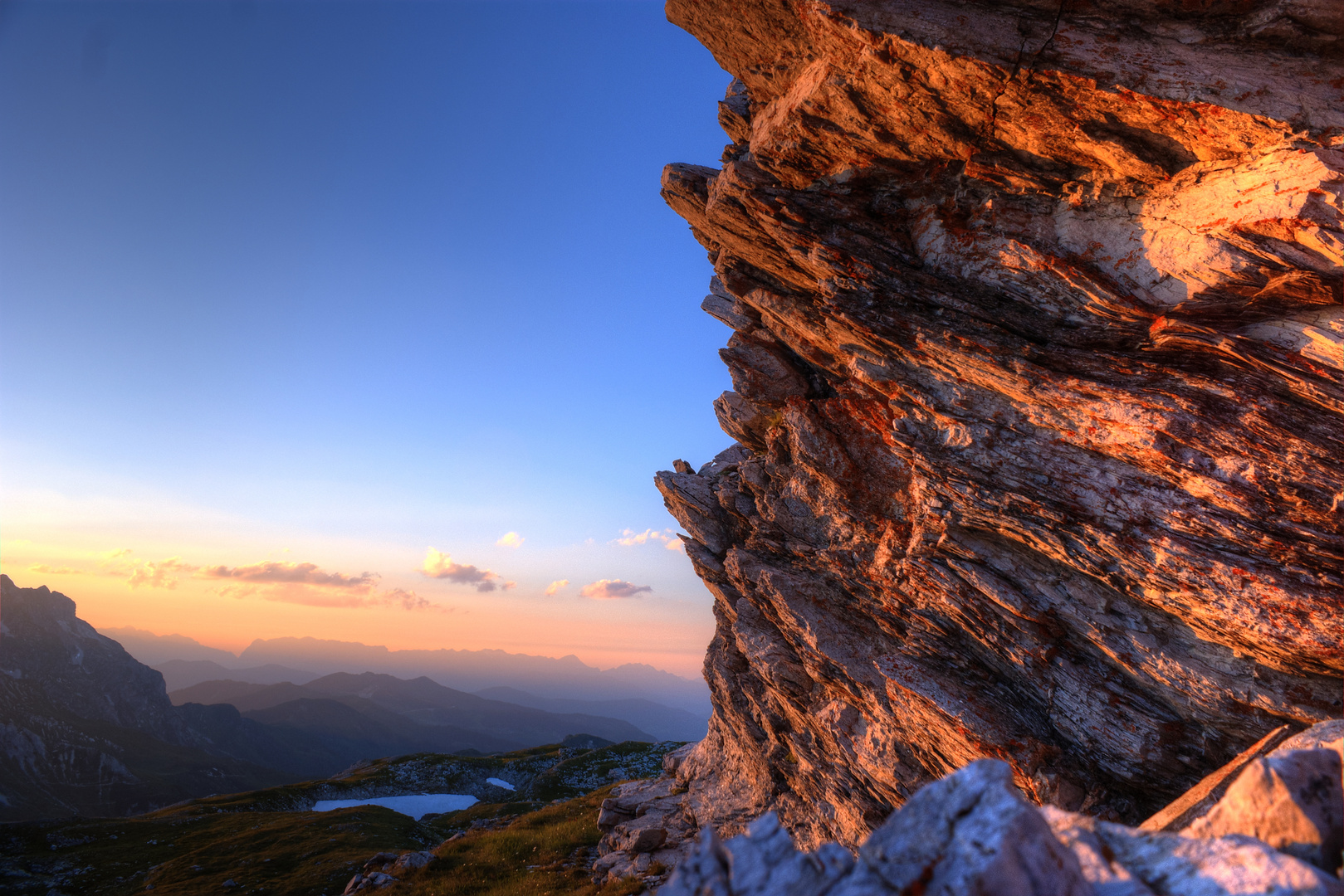 Leuchtender Felsen