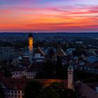 Leuchtender Himmel über Augsburg