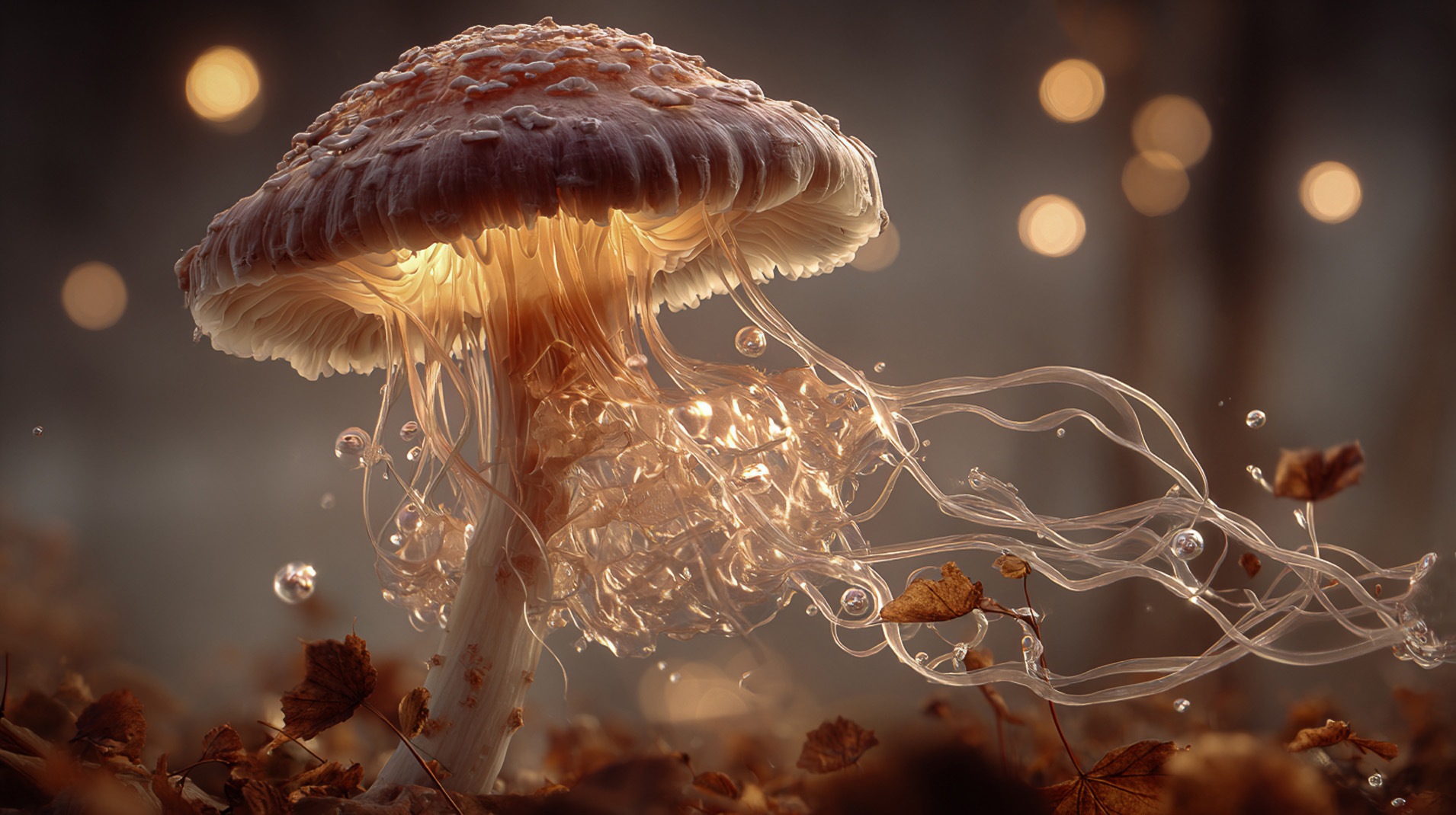 Leuchtender Kapillarenpilz