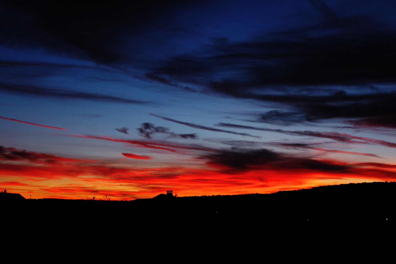 leuchtendes Abendrot