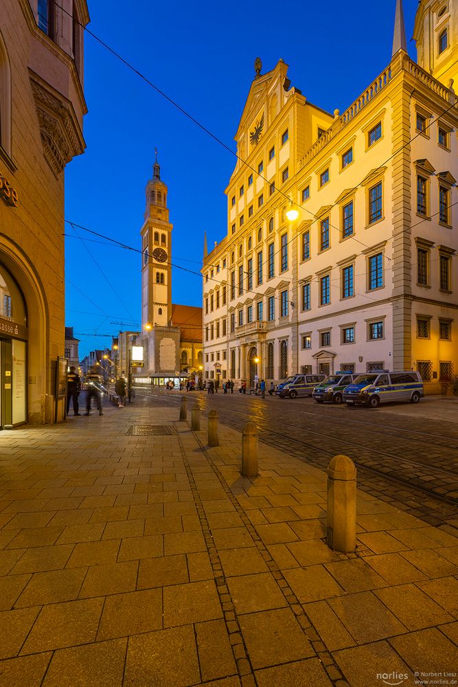 Leuchtendes Rathaus Augsburg