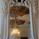Leuchter im Spiegel von Schloss Arolsen