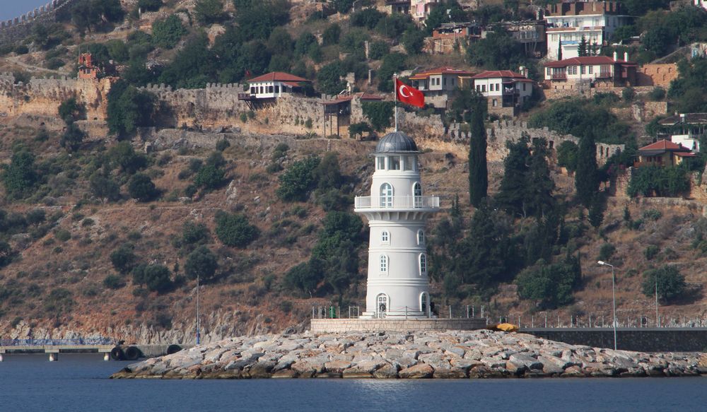 Leuchtfeuer Hafeneinfahrt Alanya Türkei