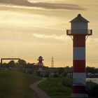 Leuchttürme an der Elbe bei Lühe