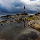 Leuchttum Norwegen vor dem Regen