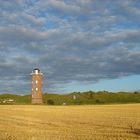 Leuchtturm am Kap Arkona auf Rügen in der Abendsonne