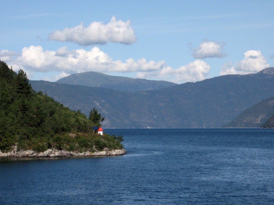 Leuchtturm am Sognefjord