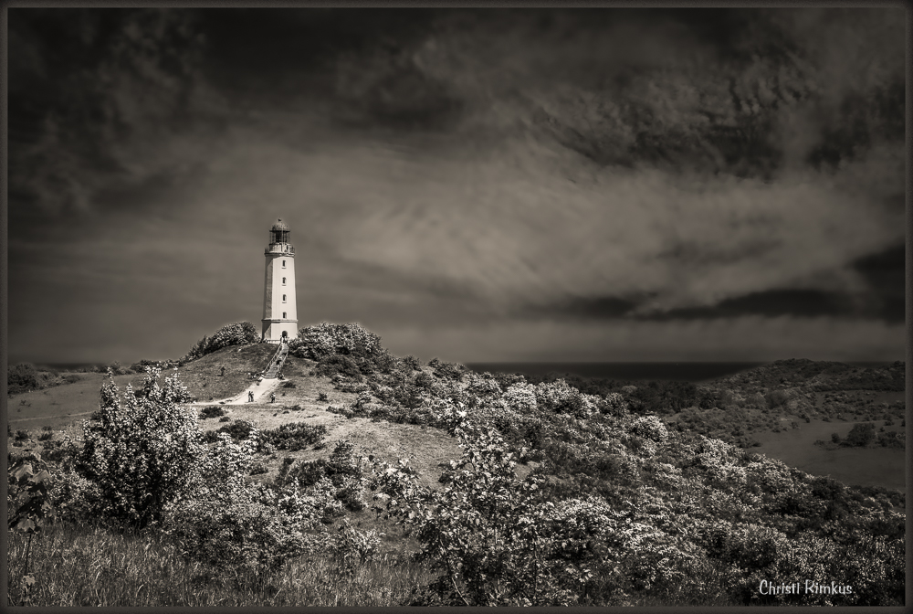 Leuchtturm auf Hiddensee s-w