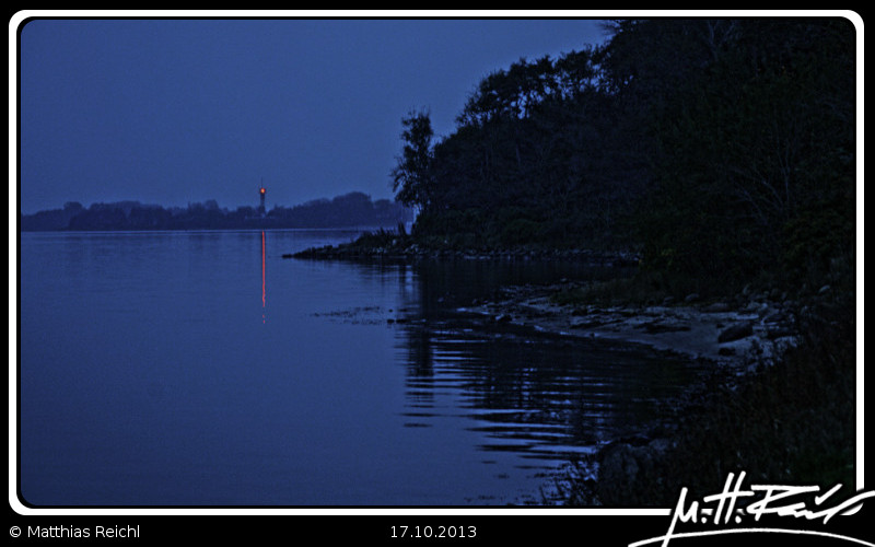 Leuchtturm auf Holnis bei Nacht